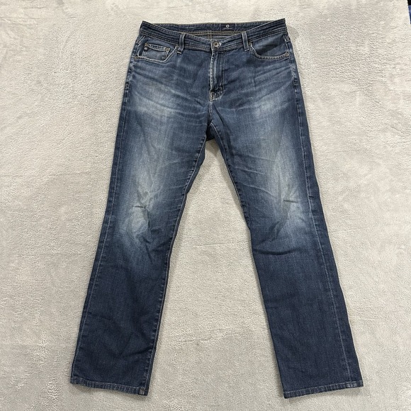 AG Adriano Goldschmied Jeans Men 33 x 32 Blue The Everett Straight Leg Baggy - Picture 1 of 10